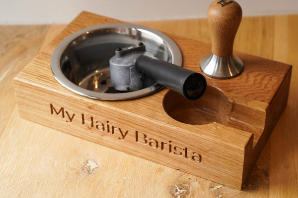 Coffee Tamper Station with Knock Box